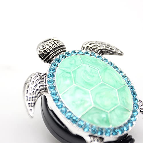 Aquamarine Enamel Sea Turtle Retractable Id Badge Reel,Name Card Holder,Id Badge Reel For Nurse #TOP2