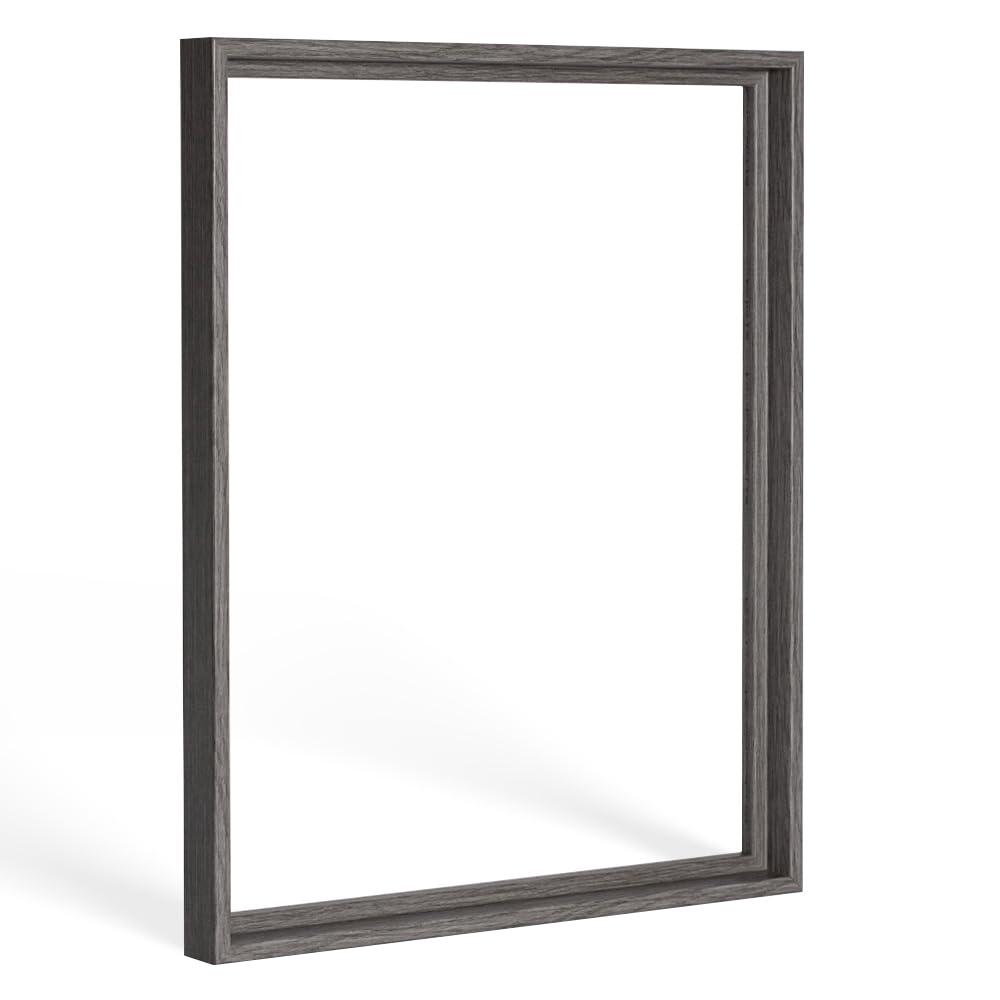 Bildershop-24 Schattenfugen - Rahmen LEMGO 40x120cm Eiche Grau