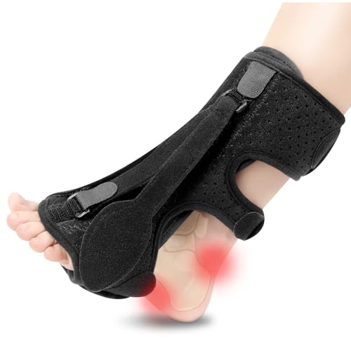Lilbitty Férula nocturna para fascitis plantar, alivio de fascitis plantar, alivio de fascitis plantar, correas ajustables, elevadores de pies, férula de fascitis plantar