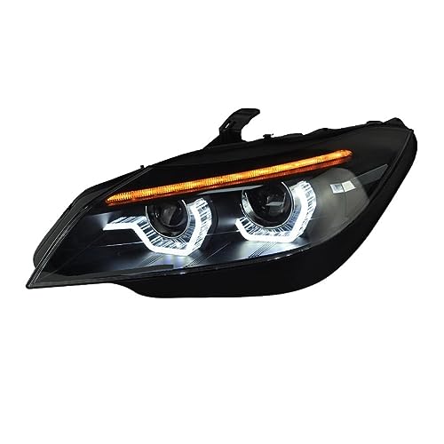 Car Front Lights Headlights Bi-xenon Projector Lens LED DRL Dynamic Turn Signal Lamp Compatible With BMW Z4 E89 2009-2016(Led bulb in low beam)