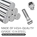 dawfall 4 PCS Car M12 x 1.25 Wheel Stud and Lug Nut Kit, Steel Tire Screw Rod, Anti-Rust Fastener Replacement Part 28171AJ000 28365-FE001, Compatible with Subaru Forester Outback Legacy (Silver)