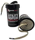 Rapid-Rope Multipurpose Non-Tangle Rope, Camping, Hiking, Hunting & Fishing, Paracord, Multitool Tactical Gear, Must Have for Survival Kit, Climbing Essentials, Tow or Tie Down Rope, Tan