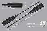 decathlon schlauchboot pumpe  Borika 2 x Paddel (160cm) für Schlauchboote Schwarze Aluminiumstangen inkl. Paddelkopf