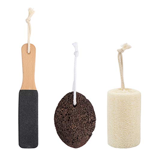 Pumice Stone-3PCS Lava Stone, Esfoliante Pietra Pomice Spugna da Bagno Naturale Per Luffa Per Cura Dei Piedi e Pedicure Scrub Per Pelle Sana, Bella E Liscia di Wirhaut