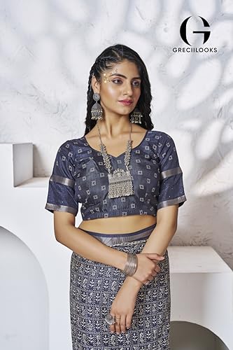 Image of GRECIILOOKS Saree | Women Saree | Saree for women latest design | Saree | Saree for Women | Silk Saree | Banarasi Saree