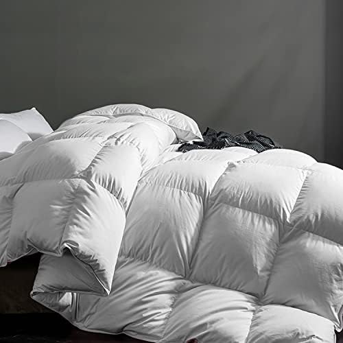 marshmallow dream Feather Down Comforter King Size, All-Season Duvet Insert Filling with Premium Feather and Down Cotton Fabric (White 106''x90'')