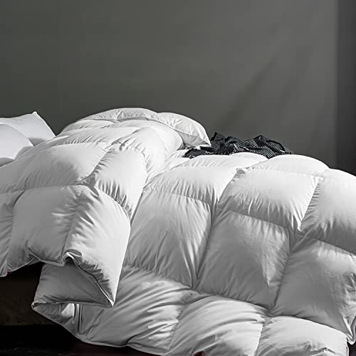 Marshmallow Dream Feather Down Comforter King Size, All-Season Duvet Insert Filling With Premium Feather And Down Cotton Fabric (White 106''X90'') #TOP2