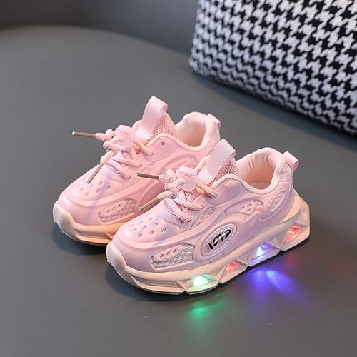 Kids Light Up Shoes Baby Toddler Flash Sneakers with Luminous Sole for Boys Girls Best Gift for Birthday Day (A3-Pink, 6.5 Infant)3