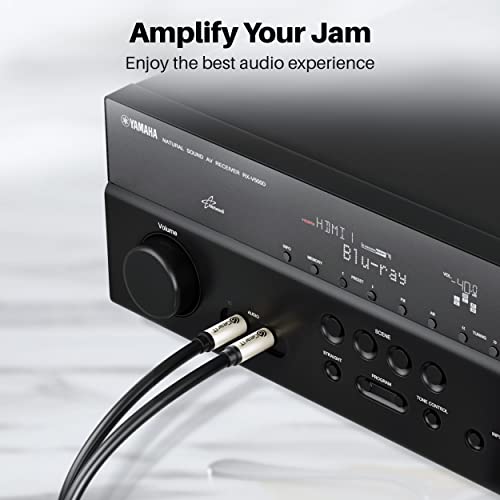 Gearit 1/4 Inch Trs Stereo To Dual 1/4 Inch Y-Splitter Insert Cable (15Ft) 1/4 Inch Male Jack To Dual 1/4Inch(6.35Mm) Male Ts Mono Breakout Cable Audio Patch Quarter Inch Cord - 15 Feet #TOP3