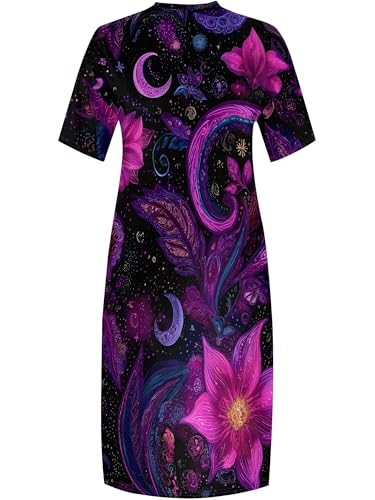 Image of SUZONANA Plus Size Dresses for Curvy Women African Print American Dress Summer Outfits Casual Loose with Pocket