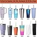 ALINK 12-Pack Glitter Reusable Clear Plastic Straws, 11
