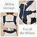 Ergobaby Omni Deluxe Baby Carrier Newborn to Toddler - Breathable Baby Carriers for Summer - All-Position Carrier with Enhanced Lumbar Support & Airflow (7-45 Pounds), Cotton, Midnight Blue