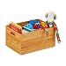 Produktbild Relaxdays Aufbewahrungskiste Bambus, stabil, offen, Ordnungsbox ohne Deckel, HBT: 21 x 40 x 30 cm, Bambuskiste, natur