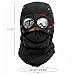 Winter Thermal Hat with Glasses Cycling Windproof Ski Mask Cap Fashion Warm Hat 100% Polyester for Men Women (Yellow+Blue)