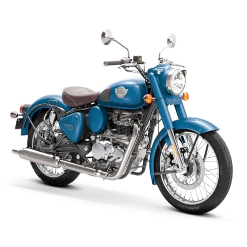 Image of Royal Enfield Classic 350 with Disc & Spoke Wheels Motorcycle (Jodhpur Blue) Booking for Ex-Showroom Price