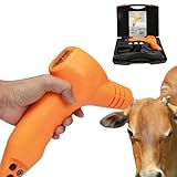 Descornador eléctrico mejorado para ganado, descornador indoloro para ganado con soporte cerámico para elemento calefactor, descornador de calentamiento rápido sin sangre, para cría de animales