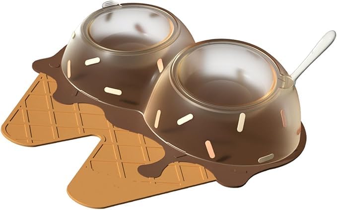 LEVGRY Plastic Cat Dog Bowl Tilt High Foot Neck Protection Cat Bowl Double Bowl Drinking Pet Supplies Pet Bowl No-Spill Pet Water Bowl For Indoor Cats&Dogs-Ice Cream Planet Bowl,37 cm,H_42 cm,W_11 cm (B0D8HSP16X) Amazon Price History, Amazon Price Tracker