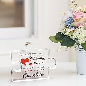 Giftsforherdelicateromanticgirlfriendbirthdaygiftsacrylicpuzzlepiece39x33anniversarybirthdaymeaningfulmothersdaygiftsforwifeherhimideas Urban Country Home Decor Gifts for her delicate romantic girlfriend birthday gifts acrylic puzzle piece 39 x 33 anniversary birthday meaningful mothers day gifts for wife herhim ideas urban country home decor