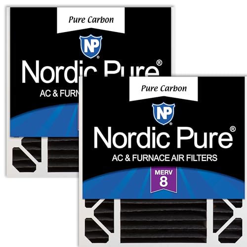 Image of Nordic Pure 20x20x5 Honeywell /Lennox Replacement MERV 8 Air Filter 2 Pack | Actual Size: 19 5 /8 x 19 7 /8 x 4 3 /8 Made in USA, Pleated HVAC Odor Filtration, Pet, Cooking & Household Smell Control