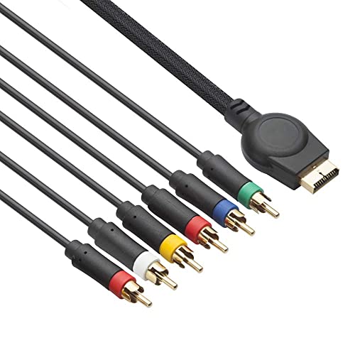 REDANT 6FT Component AV Cable 6RCA Plug Premium High Resolution HDTV Component RCA Audio Video Cable for Playstation 3 PS3 and Playstation 2 PS2 Gaming Console