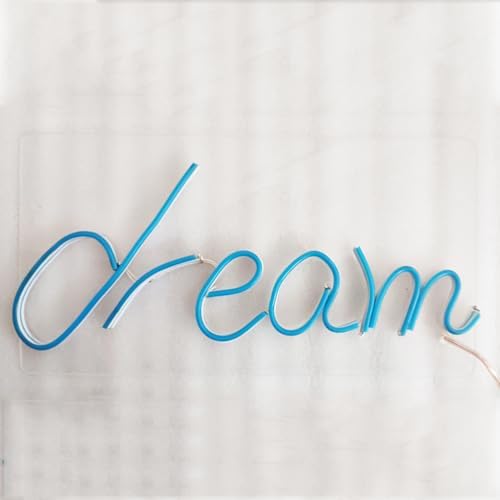 SIFTY COLLECTIONS Dream Lights or Neon Sign Lights for Living Room Decoration, Wall Decor with Neon Signs, Birthday Gift with Neon Led Lights Board, Dream Lights for Bedroom (8 * 18 Inches)