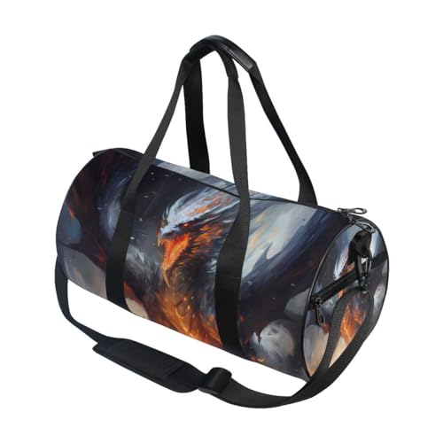 Sports Gym Bag Gym Duffle Bag Sport Bags for Men Women Dragon Domineering Durable Handle Luggage Bag3