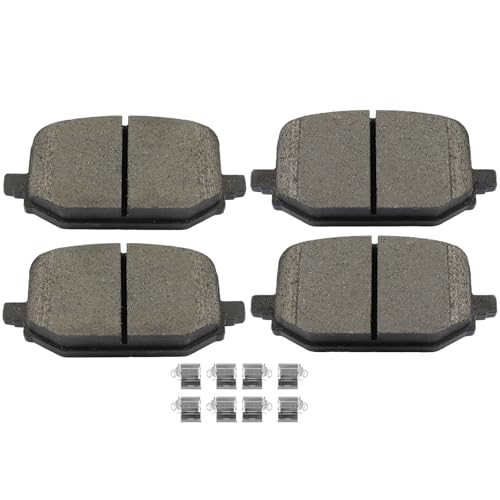 Image of SCITOO D2232-9471 Disc Brake Pads Sets Rear Ceramic Brake Pads w /Hardware | 2020-2025 For Ford For Explorer 2.3L,2020-2025 For Explorer 3.0L,2020-2023 For Explorer 3.3L,2024-2025 For Mustang 2.3L