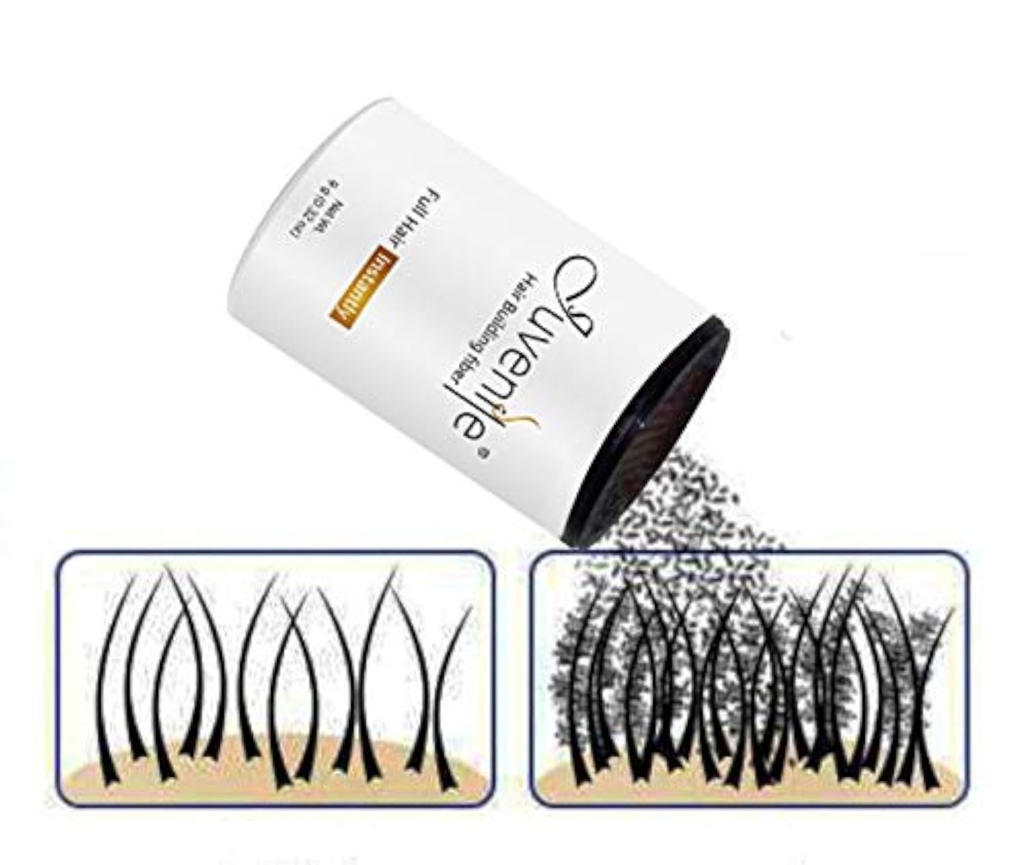 Hair Fiber Black Refill Pack, 15 Gram