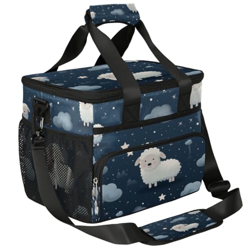 Sheep Insulated Picnic Backpack Lunch Box for Women Men Picnic Basket Tote Lunch Bag Picnic Bag Portable Lunch Bags for Picnic, Beach, Work, Trip,Office, Camp Cute Sheep