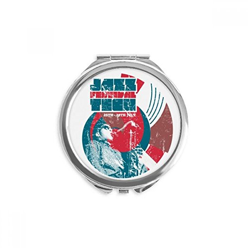Miroir de maquillage jazz musique cadeau idéal pour amateurs de festival design rond