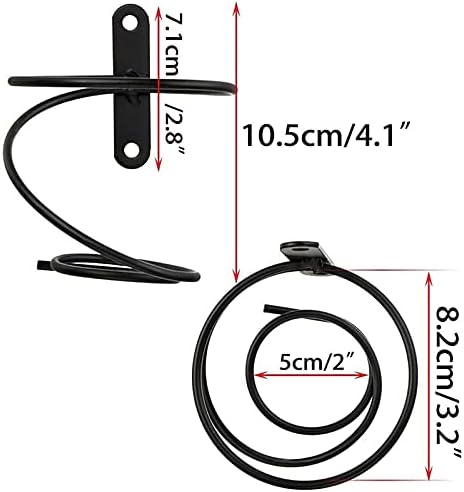 Wine Rack Pack of 6 Wall Mounted Wine Racks Red Wine Bottle Display Holder with Screws, Metal Hanging Wine Rack Organizer Wine Bottle Holder (Black)