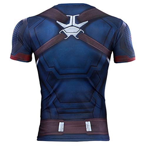 3D Super Hero Close-Fitting Quick-Drying Elastic Sport Cosplay T-Shirt Short Sleeve2