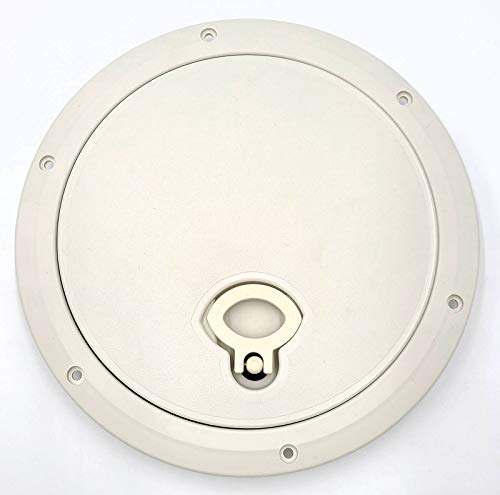 DPI Marine Deck Plate/Deck Lid 8" Pull in Marine White (Off White) DPPULL8MW
