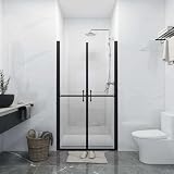 Kaloriko Duschtür Klar ESG aus 5 mm Sicherheitsglas mit Aluminiumrahmen, verstellbar 88-91 cm breit, inklusive Montagematerial, moderne Griffe für bequemen Einstieg und spritzgeschützte