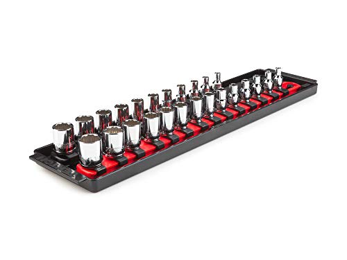 TEKTON 1/4 Inch Drive 12-Point Socket Set, 25-Piece (5/32-9/16 in., 4-15 mm) | SHD90207