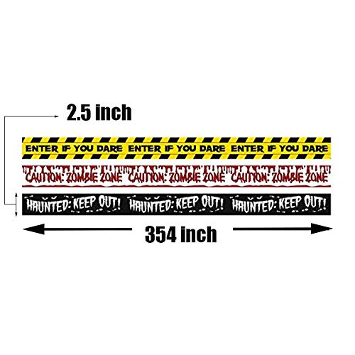 Babigo Halloween Caution Tape (Black/White/Yellow)