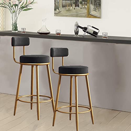 Tabourets de bar comptoir maison DASHADAO lot de 2 sièges hauts 65 cm - 3