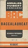  Bac Science physiques 1977-1978