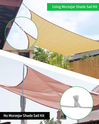 Sonnensegel Hardware Kit 304 Edelstahl Sonnenschutz Vordach Installationsset für die Installation von rechteckigen und dreieckigen Schatten Segeln Garten Beschattungs Kit… 6