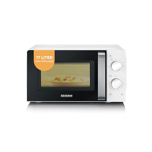 SEVERIN Mikrowelle Solo, zum Auftauen und Erhitzen, Mikrowellengerät mit Drehteller für...