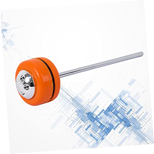 SHOWERORO Metal Drum Beater con cabeza de silicona accesorio naranja duradero para kits de batería reemplazo para músicos y bateristas miniatura 5