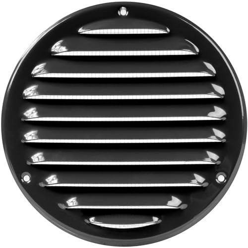 Repa Market 150 mm (Duct Opening) Black Soffit Vent Cover - Galvanized Return Air Vent Cover/AC Vent Cover/Ceiling, Wall Vent/Registers Grilles & Vents/Indoor, Outdoor HVAC Register by Repa Market - Used condition - CA$10.55