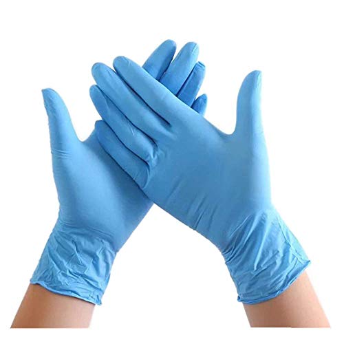 Medical Nitrile Gloves,Disposable Gloves,100 Pcs Powder Free, Latex Free Disposable Exam Gloves (M, Blue)