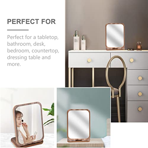 Espejo de maquillaje plegable de escritorio Beaupretty miniatura 3