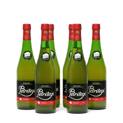 Petritegi D.O. – Sidra Natural del País Vasco 100% Manzanas Autóctonas | Denominación de Origen Euskal Sagardoa | Medalla de Oro Sagardo Forum 2019 | 6% vol (Pack 6)