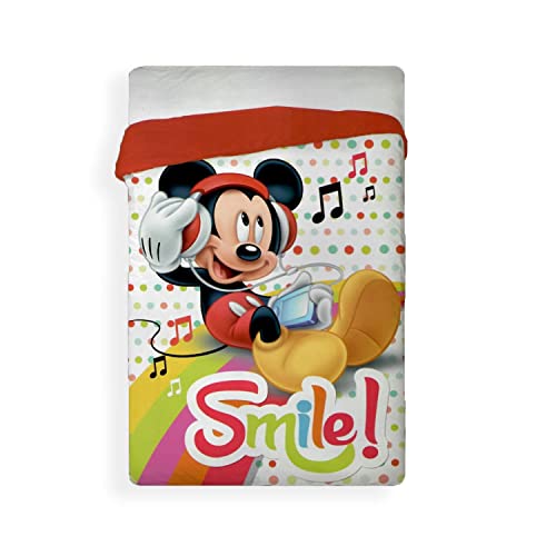 Acomoda Textil - Edredón Nórdico Infantil 180 x 260 cm, Edredón Cama 90 - 105, Cálido, Ligero y Transpirable. (Mickey Mouse)