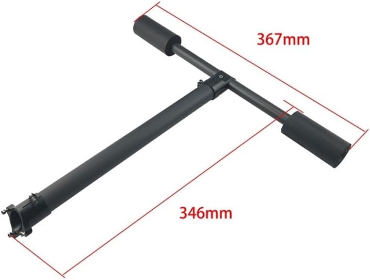 25mm-16mm Reinforced T-Shaped Landing Support Kit 3K Composite Carbon Tubes Aluminum T-Joints Supports 30kg Stress Potential for Industrial UAV 1Pair(Full Set)