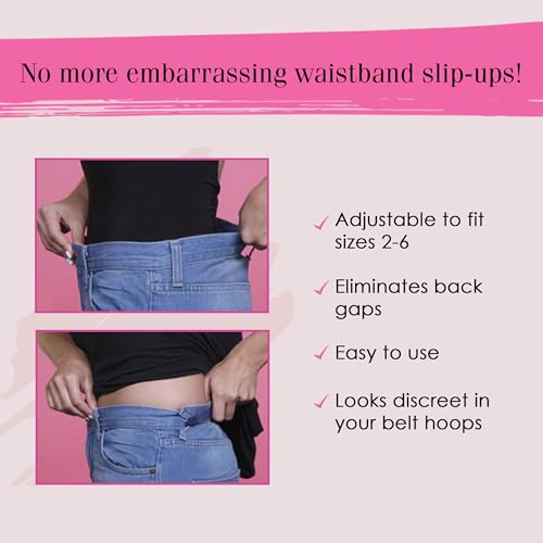 Hollywood Fashion Secrets Hip Hugger, Black, Elastic Belt Alternative, One Size4