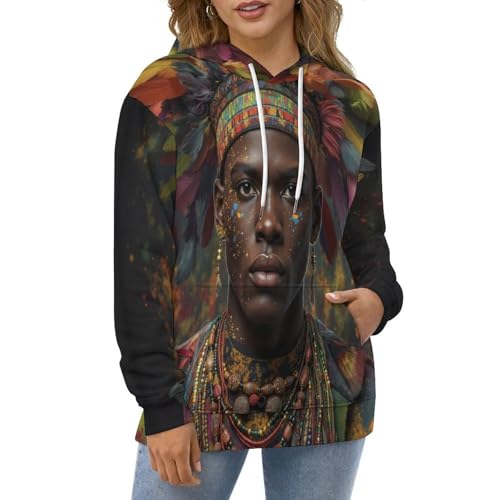 Pull de course décontracté à capuche sweat homme imprimé tribal - 2
