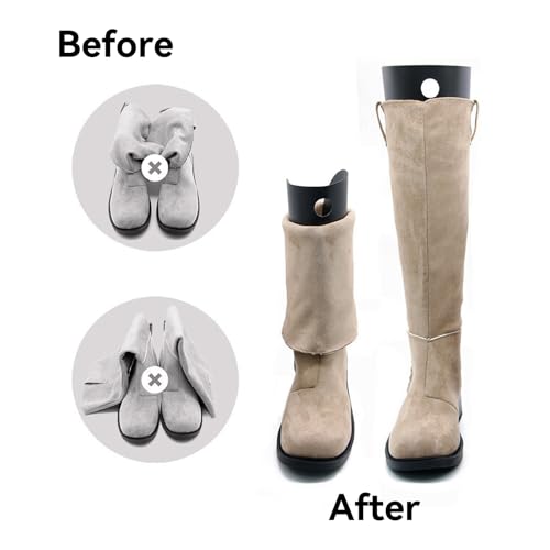 8 Stück Stiefelspanner,Hohe Stiefelformer Formeinsätze,Schwarz Stiefelspanner Damen,Wiederverwendbare Stiefelformer,Hohe Stiefelstützen,Hält die Stiefel Aufrecht für Damen Und Herrenstiefel